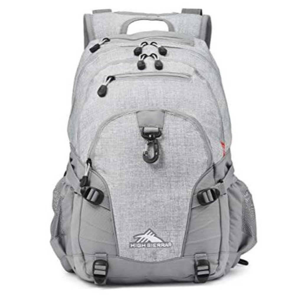 NWT High Sierra Backpack Waterproof School Hike Laptop Books Travel Silver Gray